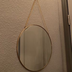 Circle Mirror w/ Gold Chain